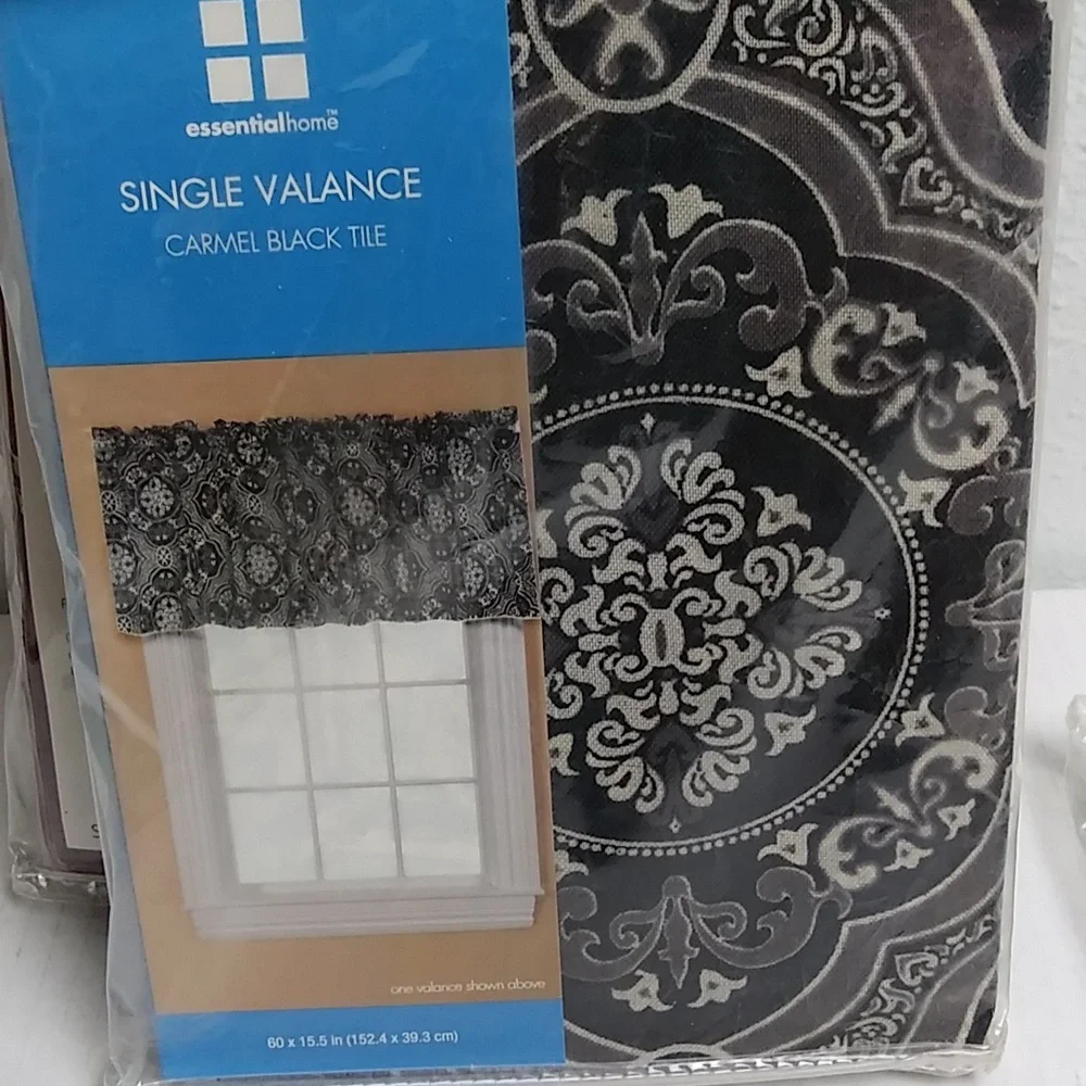 FINAL SALE ✨ 🔥Curtains - 1 Scarf - 2 Single Valance Bundle Of 3  FINAL SALE
